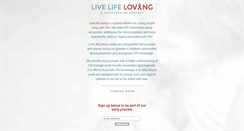 Desktop Screenshot of livelifeloving.org